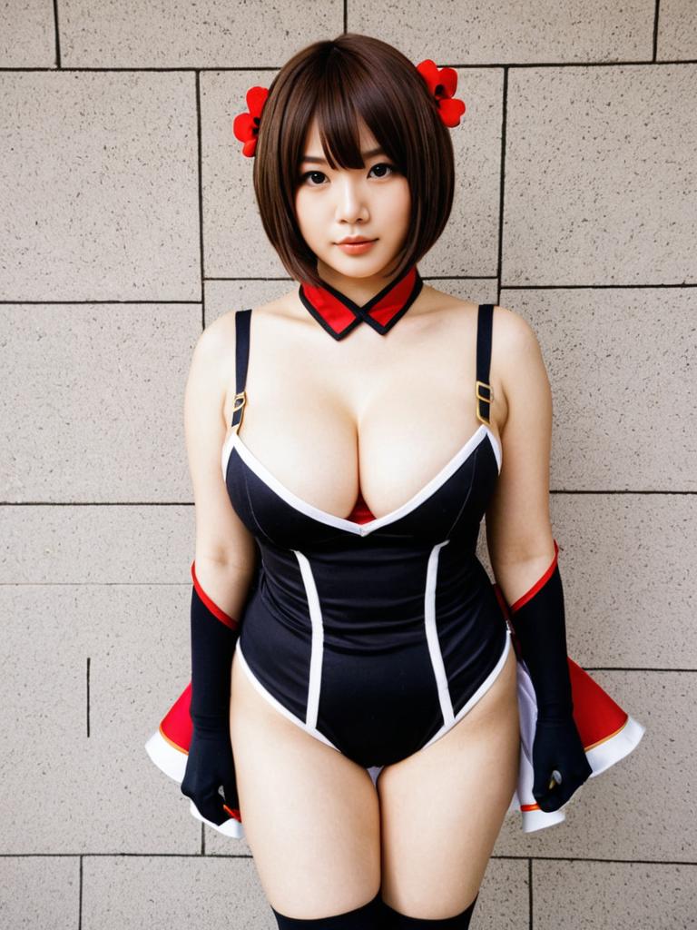 Anegasaki Nene Cosplay Woman in Black and Red Anime Costume