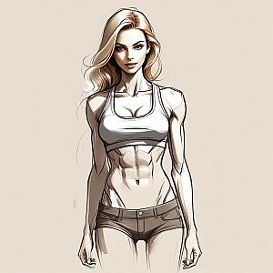 Confident Athletic Woman in Sportswear