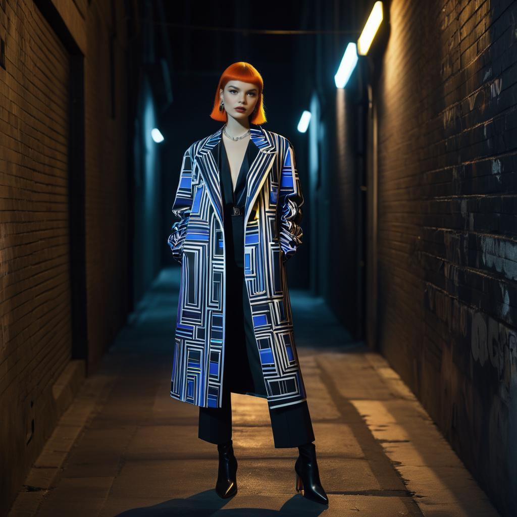 Vibrant Model in Geometric Coat