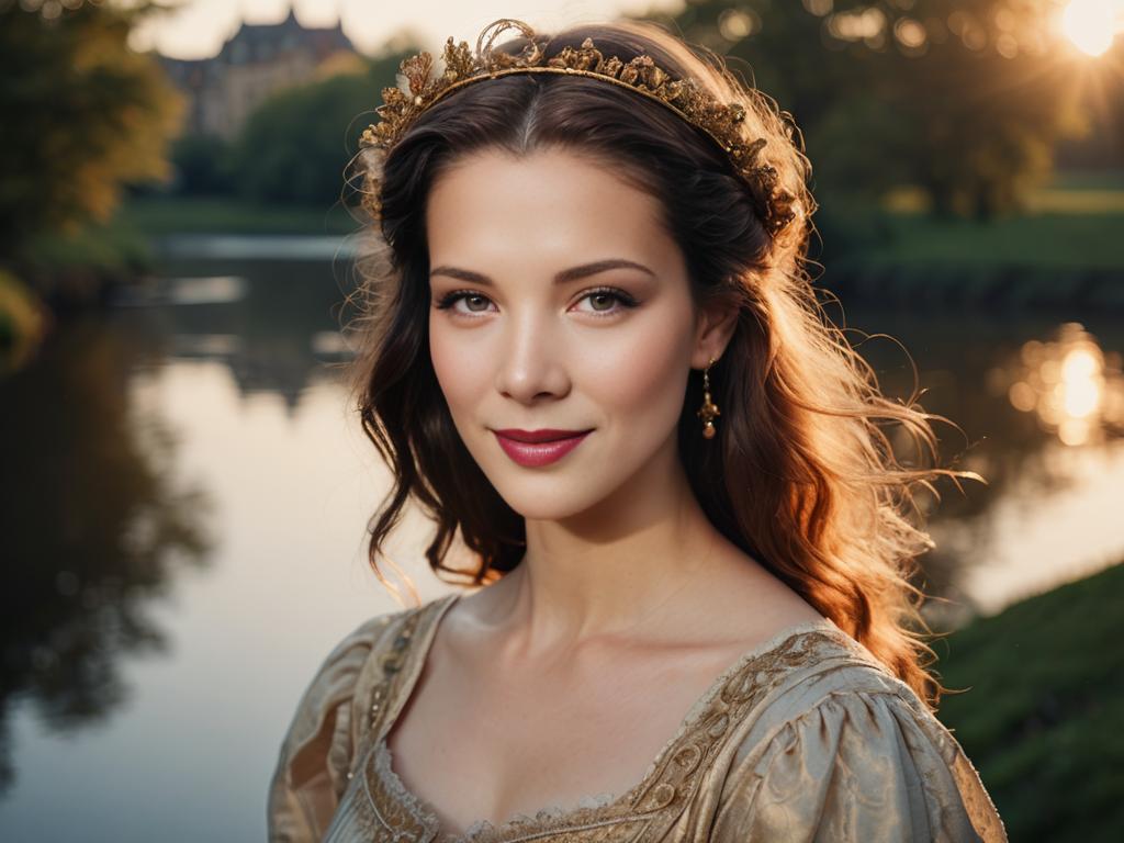 Beautiful Woman in English Renaissance Attire