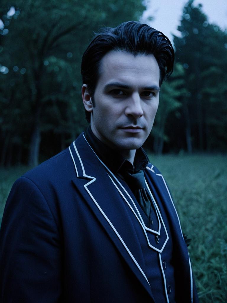 Man in Anya Forger Cosplay Stylish Outdoor Twilight Portrait