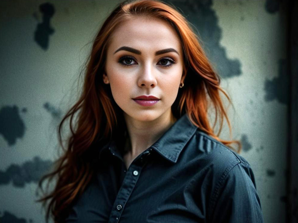 Confident Woman with Red Hair