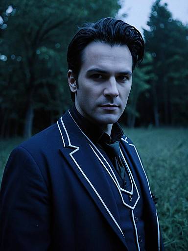 Man in Anya Forger Cosplay Stylish Outdoor Twilight Portrait