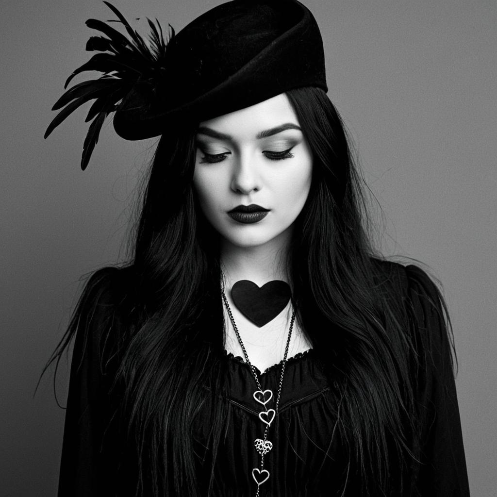 Elegant Black and White Portrait of a Woman