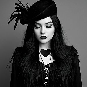 Elegant Black and White Portrait of a Woman