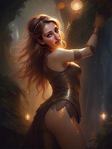 Fantasy Portrait of a Woman in a Mystical Forest
