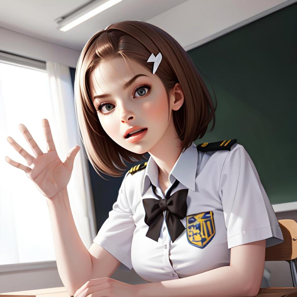Engaged Young Woman in Classroom Engaged Young Woman in Classroom
