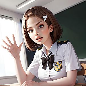 Engaged Young Woman in Classroom