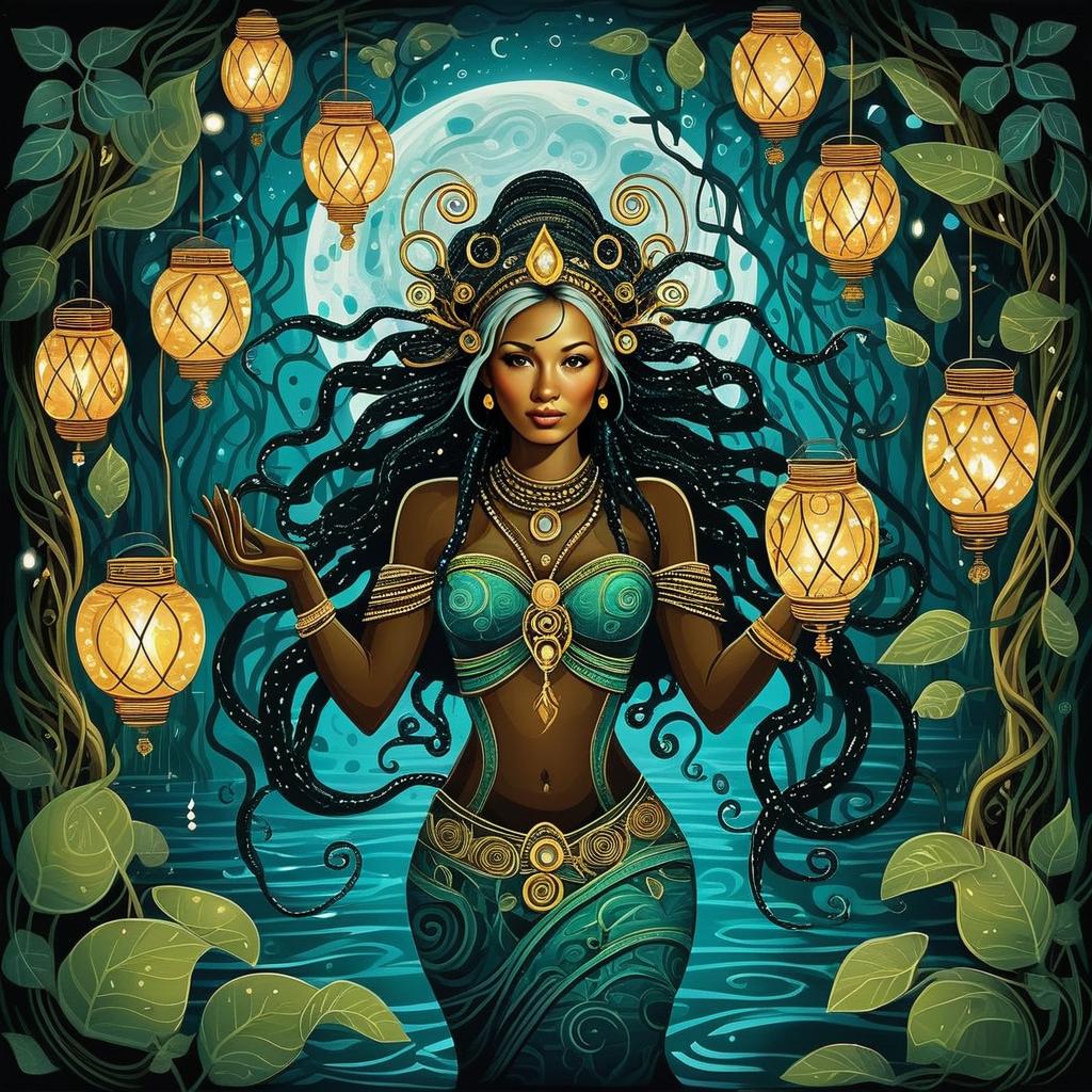 Mystical Woman in Enchanted Forest Mystical Woman in Enchanted Forest