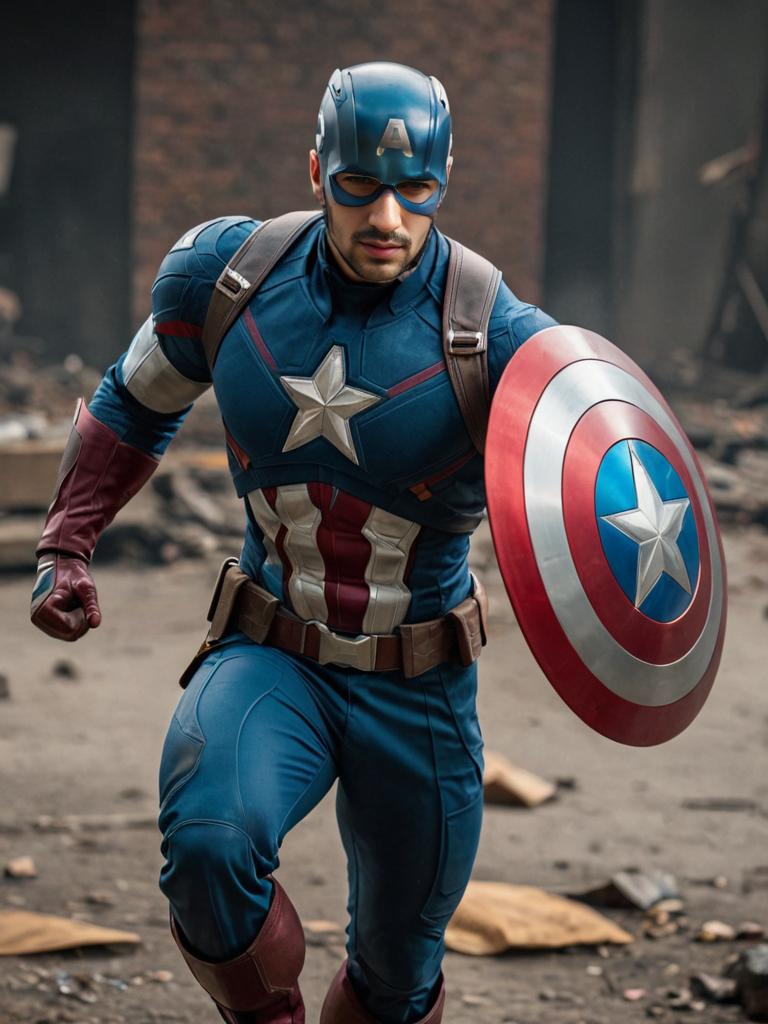 Captain America Action Pose