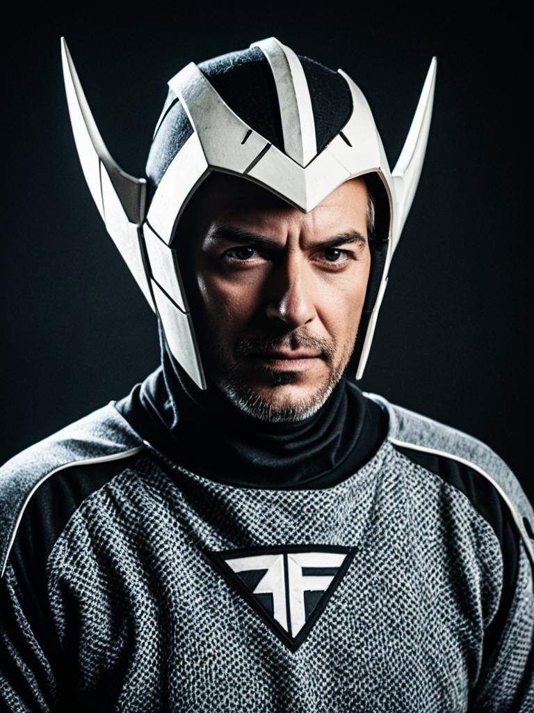 Futuristic Cosplay Portrait with Helmet
