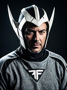 Futuristic Cosplay Portrait with Helmet
