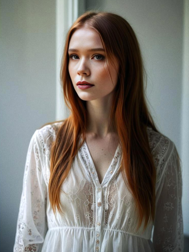 Portrait of a Woman with Reddish Hair