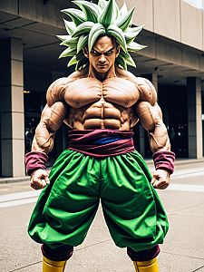 Realistic Broly Cosplay Costume Man Dragon Ball Super