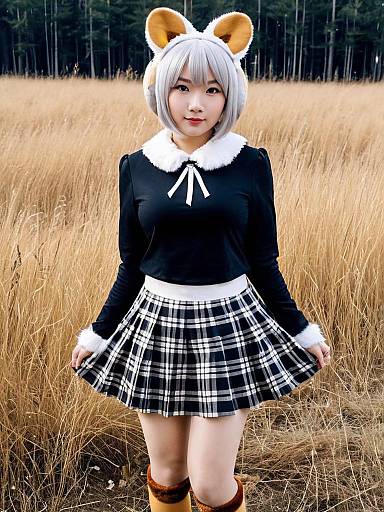 Black-Tailed Prairie Dog Kemono Friends Cosplay in Nature Field