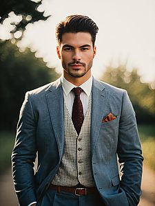 Man in Summer Professional Outfit Editorial Portrait