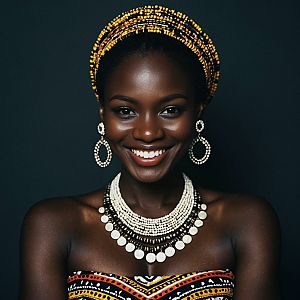 Radiant Woman in Traditional African Attire