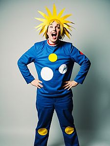 Man in Funny Show Character Costume Full Body Humorous Cosplay