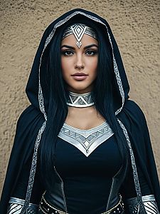 Realistic Kalifa Cosplay Woman in Detailed Armor Costume
