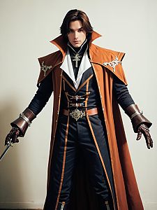 Man in Realistic Castlevania Shaft Cosplay Costume