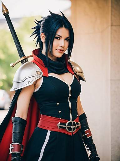 Realistic Cait Sith Cosplay from Final Fantasy VII with Armor and Sword