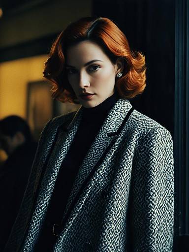 Woman in Designer Clothing with Cinematic Realism and Dramatic Portrait