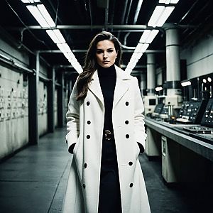 Confident Woman in Modern Control Room