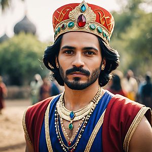 Regal Man in Ornate Costume