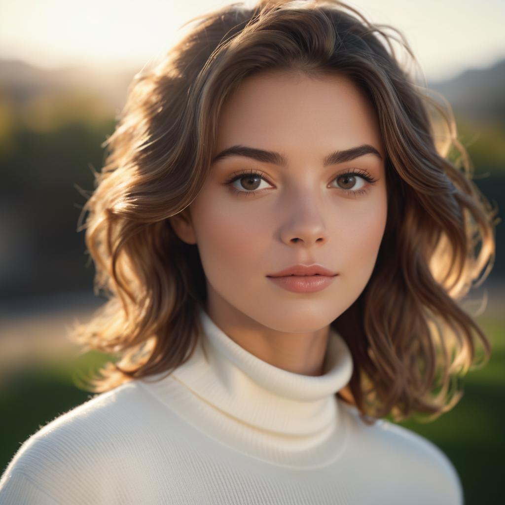 Close-up Portrait of Confident Woman with Wavy Hair