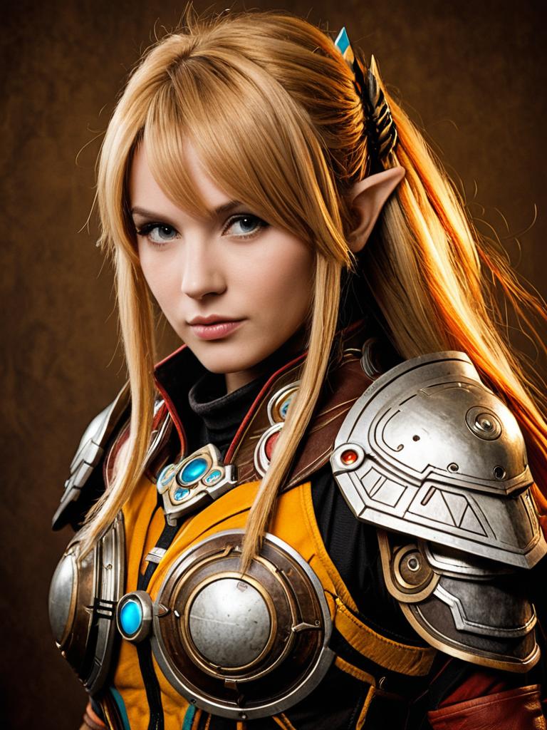 Realistic Woman Nia Xenoblade Chronicles Cosplay with Detailed Armor