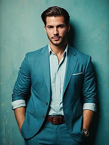 Man in Summer Professional Outfit with Cinematic Realism Style
