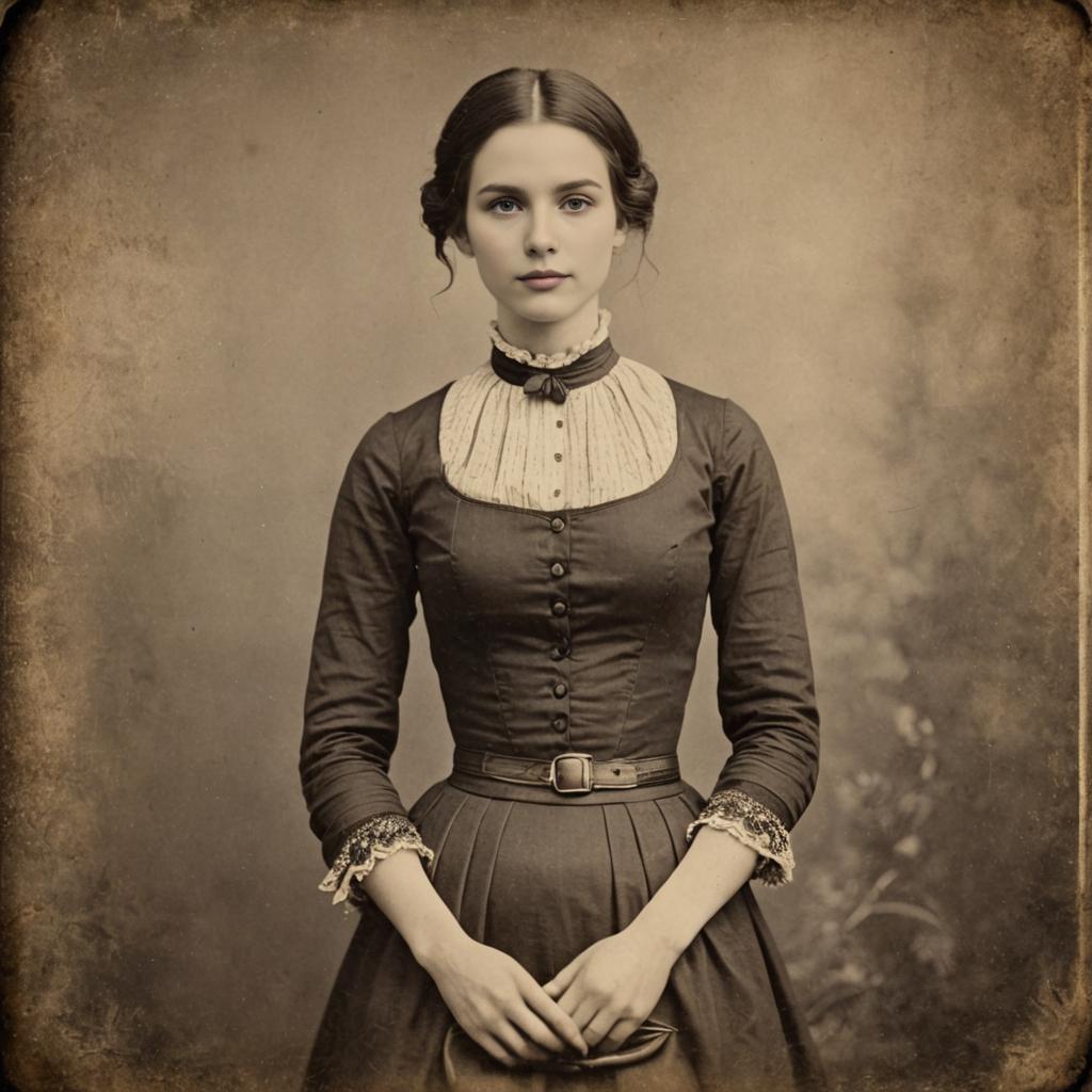 Vintage 19th-Century Woman Portrait