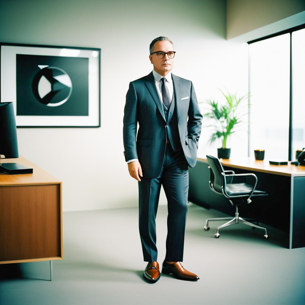 Stylish Man in Modern Office