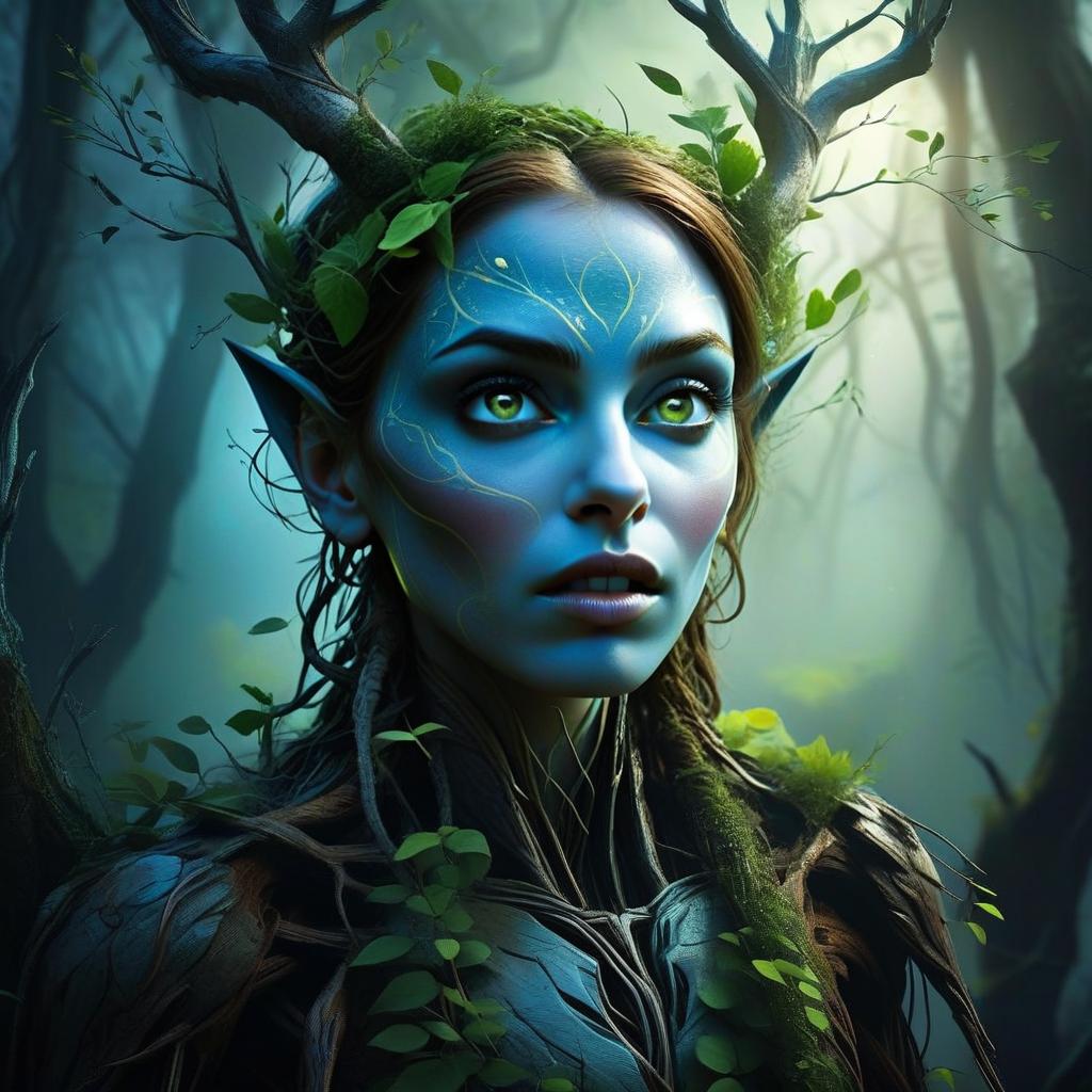 Mystical Forest Spirit Portrait