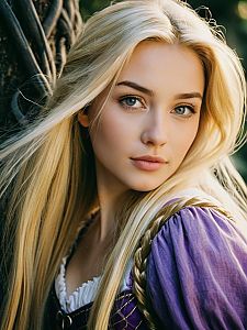 Portrait of a Young Woman in Medieval Costume