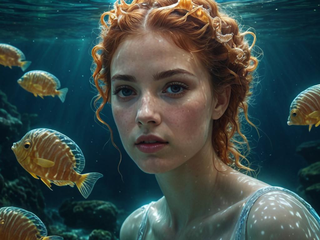 Underwater Portrait of a Renaissance Beauty