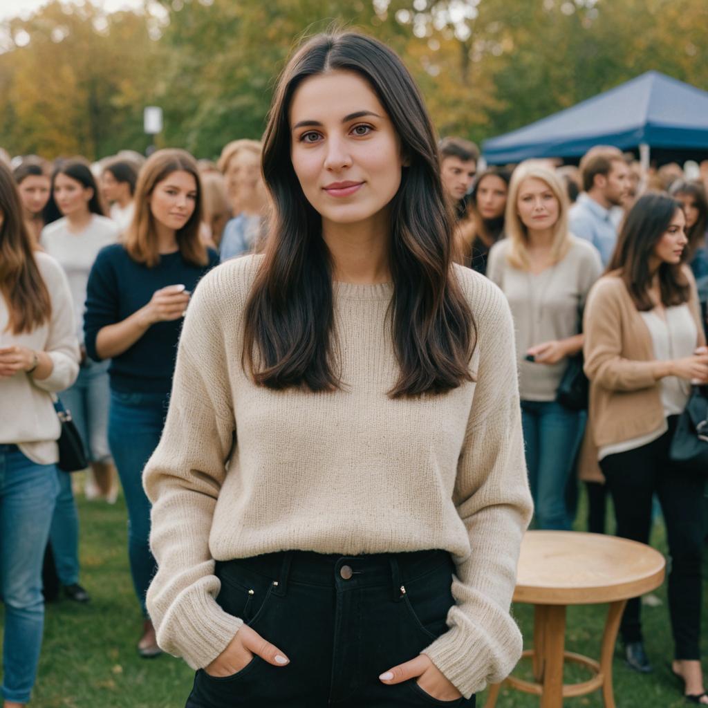 Portrait of a Woman in a Park