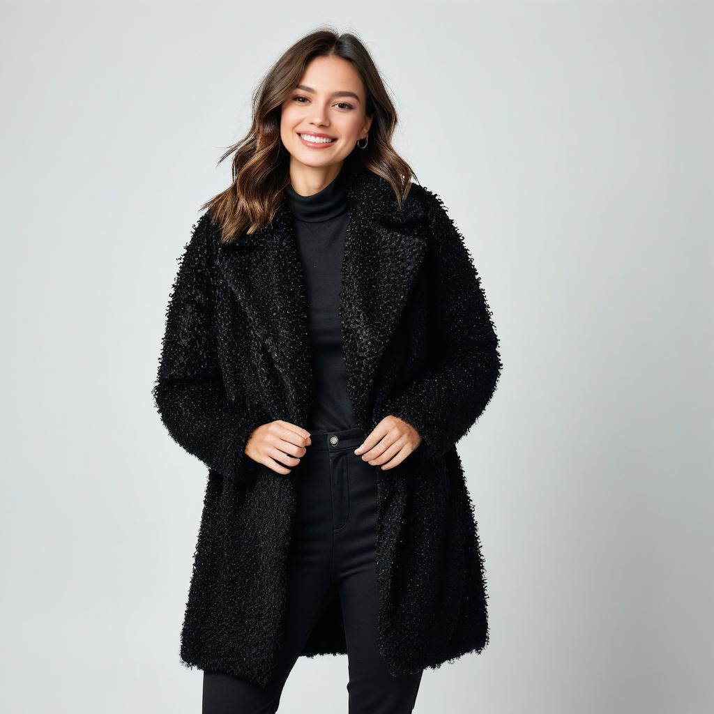 Woman in Black Teddy Coat Fashion Winter Outfit llbfhcdgh47vnvvz