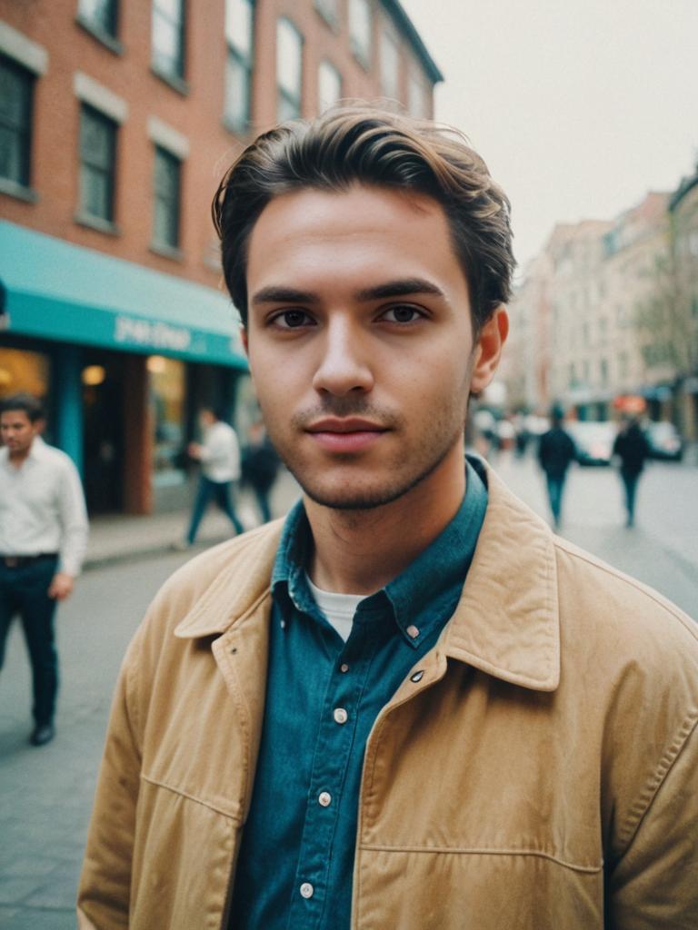 Artistic Portrait of a Man in Urban Setting