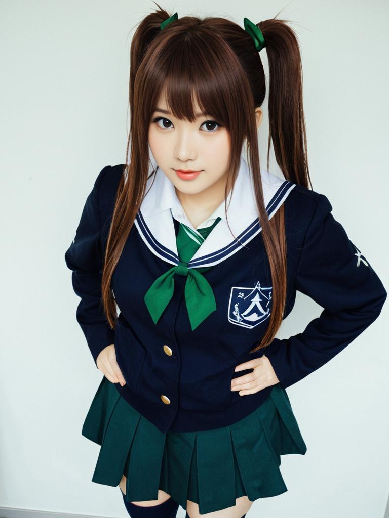 Akigumo Kai Ni Kantai Collection Cosplay in Japanese School Uniform