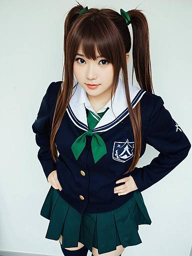 Akigumo Kai Ni Kantai Collection Cosplay in Japanese School Uniform