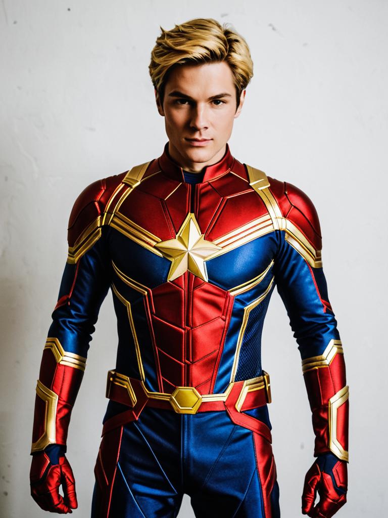 Realistic Captain Marvel Mar-Vell Cosplay Costume by Man