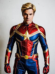Realistic Captain Marvel Mar-Vell Cosplay Costume by Man