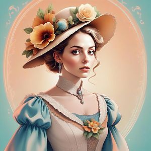 Vintage Victorian Woman Portrait