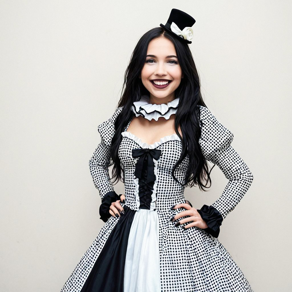 Vintage-Inspired Woman in Stylish Outfit