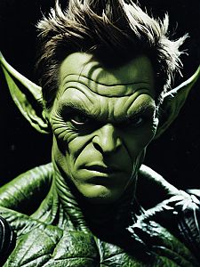 Harry Osborn Green Goblin Close-up Portrait Marvel Character