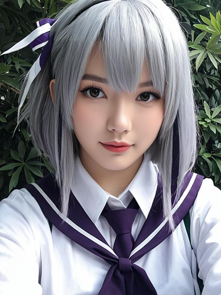 Akishimo Kancolle Cosplay Portrait with Realistic Style