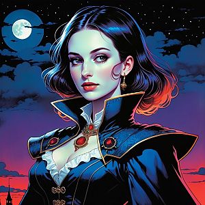 Regal Woman in Twilight - Fantasy Art