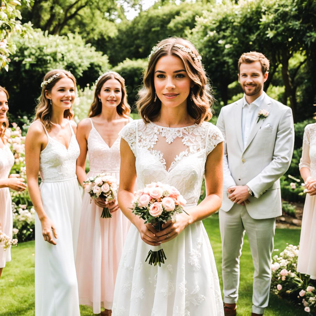 Beautiful Bride in Outdoor Wedding