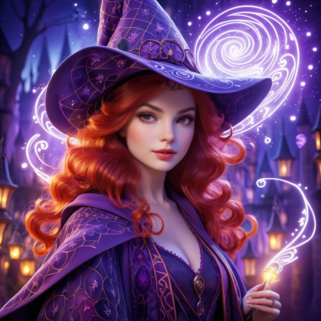 Enchanting Witch in a Magical Realm